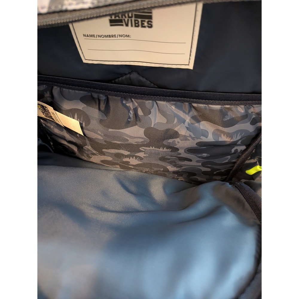 School Yard Vibes Dinosaur Camo 3pc Backpack Set with Lunch Box and Headphones - Picture 7 of 7